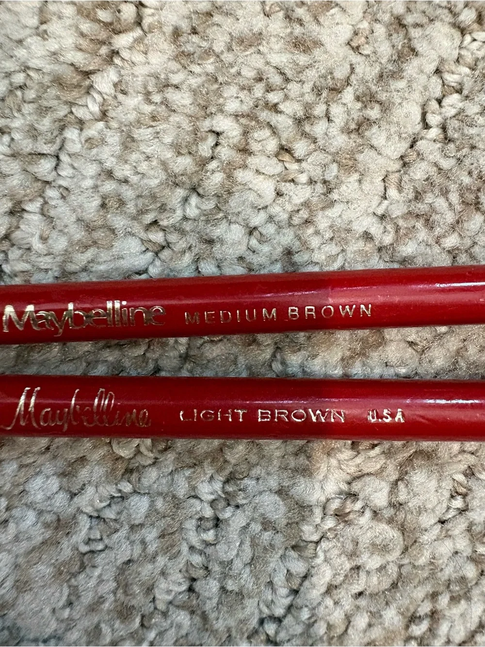 Vintage Maybelline 70s-80s Eye Pencils - Medium Brown & Light Brown